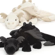 Jellycat Dragons including Bashful, Dexter, Rose, Onyx, Sage and Snow Dragon