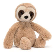 Jellycat Sloth soft toys including Bailey, Cyril and Bashful plus If I Were a Sloth Book.