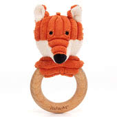 Baby Jellycat Teething Rings including Cordy Roy Fox and Elephant.