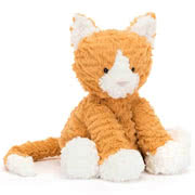 Every Jellycat Fuddlewuddle Design including Dino, Dragon, Lion, Elephant, Ginger Cat, Puppy and Monkey plush soft toys.