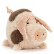 Jellycat Higgledy Piggledy Old Spot and Pink Pig soft toys available in three sizes, really big, huge and small.