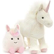 Every Jellycat Unicorn plush design including Amuseabean Unicorn, Isadora, Bashful, Backpack and Lallagie plus Seraphina and Bashful Pegasus with UK|Mainland tracked delivery