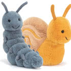 Jellycat Bug and Spider soft toys including Simon Scorpion, Praying Mantis, Stanley Stick Insect and Spiders plus Scorpions and Spiders, Worms and Snail plush toys.