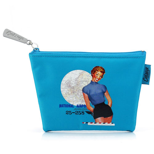 Blue Glamour Girl Zip Purse