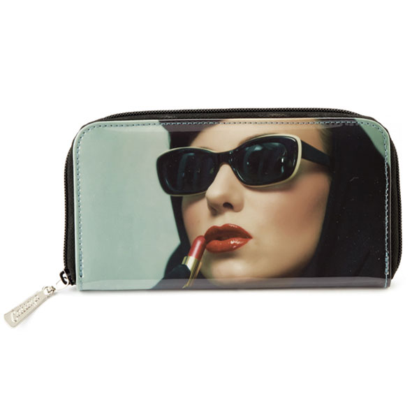 Lipstick Woman Zip Wallet