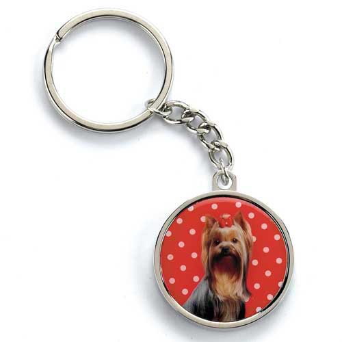 Polka Dot Dog Keyring