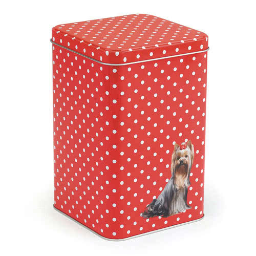 Polka Dot Dog Storage Tin