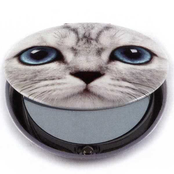 Silver Kitty Clam Mirror