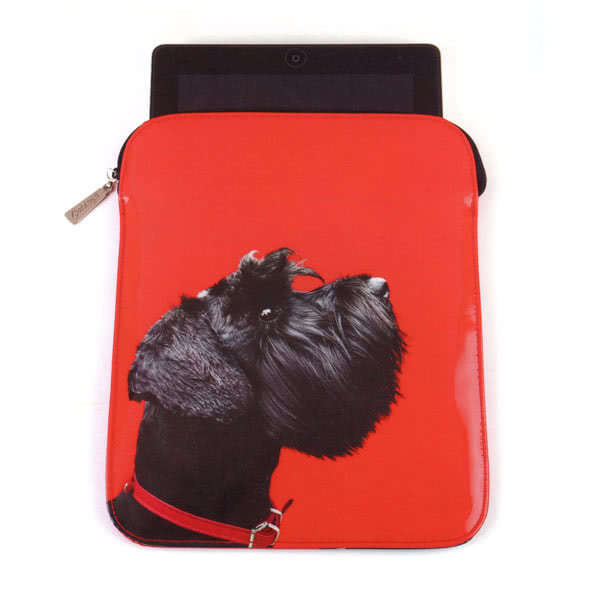 Terrier on Red iPad Sleeve