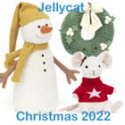 Jellycat Christmas 2022 Soft Toys including Amuseable Snowball|Christmas Cake|Cracker + Lenny Snowman and Jolly Santa
