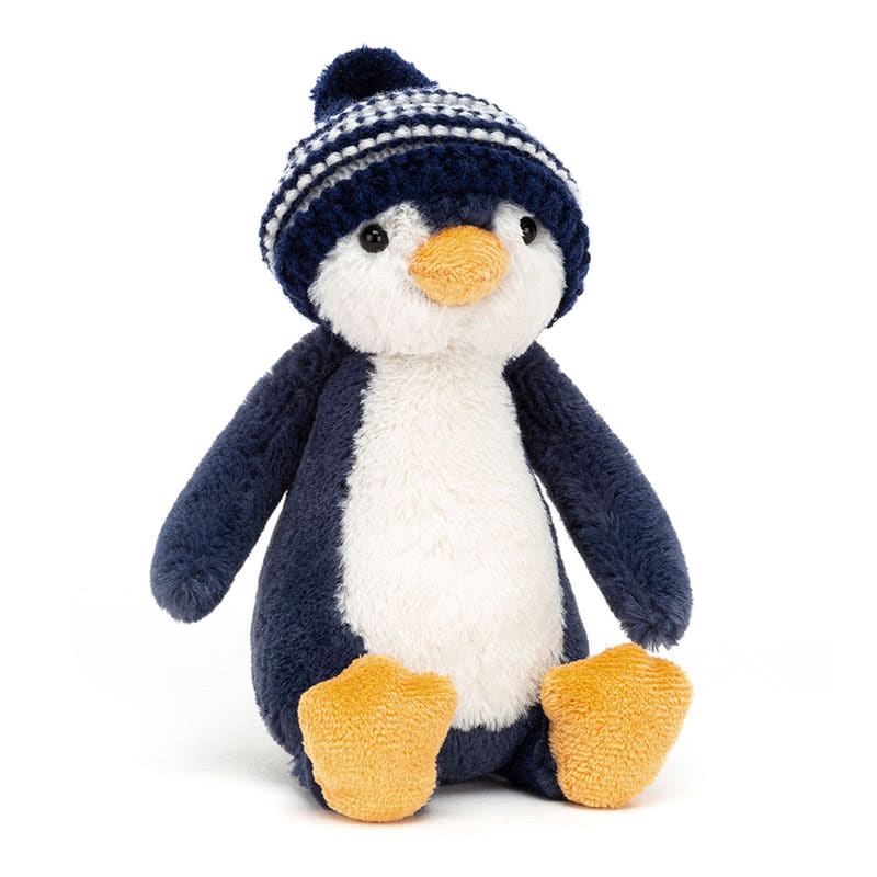 Bashful Bobble Hat Penguin Navy