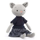 Jellycat Coquette Cutie Bunny and Cat new soft toys, they come wearing clothes, which can be removed.