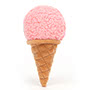 Jellycat Irresistible Ice Cream Strawberry Back