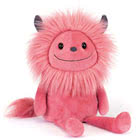 Jellycat Monster plush toys including Gibbles, Luda, Bigfoot and Yeti.