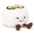 Jellycat Silly Sushi California and Nigiri plus Silly Succulent Prickly Pear, Columnar Cactus, Aloe and Azulita plush soft toys.