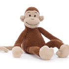 Jellycat Slackajack Monkey soft toy - size: 33 x 10cm - suitable from birth.