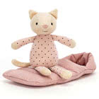 Jellycat Snuggler Cat and Puppy plush soft toys- size: 23 x 12cm - suitable from birth.