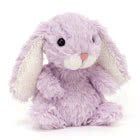 Jellycat Yummy Bear, Puppy, Duckling and Lamb soft toys plus Yummy Bunny plush toys coming in Beige, Lavender, Tulip Pink and Silver.