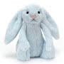 Jellycat Bashful Blue Bunny Rattle  