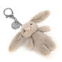 Jellycat Bashful Beige Bunny Bag Charm Lying