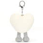 Jellycat Amuseable Cream Heart Bag Charm Back