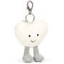 Amuseable Cream Heart Bag Charm