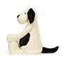 Jellycat Bashful Black & Cream Puppy Giant Side