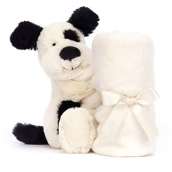 Bashful Black & Cream Puppy Soother