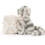 Jellycat Bashful Snow Tiger Soother Side