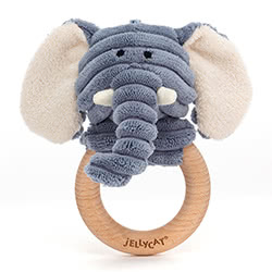 Cordy Roy Baby Elephant Wooden Ring Toy