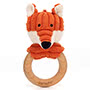 Cordy Roy Baby Fox Wooden Ring Toy