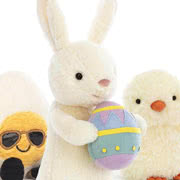 Jellycat Easter gifts and ideas 2024 including Amuseable Boiled Eggs and Bashful Bunnies.