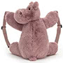 Jellycat Huggady Hippo Backpack Back