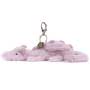 Jellycat Lavender Dragon Bag Charm Side