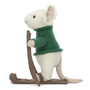 Jellycat Merry Mouse Skiing Side