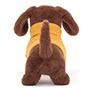 Jellycat Sweater Sausage Dog Yellow Back