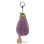 Jellycat Vivacious Vegetable Aubergine Bag Charm Side