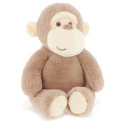 Keel Toys launched Keeleco in 2020, a 100% recycled range including these monkey soft toys and baby stick rattle, ring rattle and blanket.