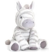 Keel Toys launched Keeleco in 2020, a 100% recycled range including these zebra soft toys and baby stick rattle, ring rattle and blanket.