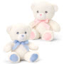 Keeleco Baby Cream Bear with Ribbon Small Image