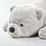 Lilla Stora Bjorn Grey Teddy Bear Soft Toy 55cm Close