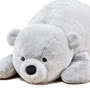 Lilla Stora Bjorn Grey Teddy Bear Soft Toy 75cm Close