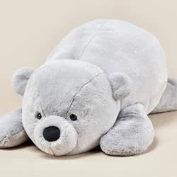 Lilla Stora Bjorn Grey Teddy Bear Soft Toy 75cm