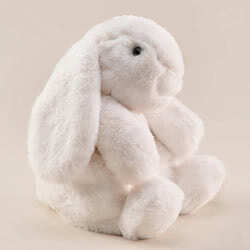 This is Lilla & Stora Bjorn White Rabbit Soft Toy. If you are really looking for luxury, look no further, this is Swedish design at it's best. The fabric is sumptuous and thick and exudes quality! It has a weighty feel and is really well filled, it h