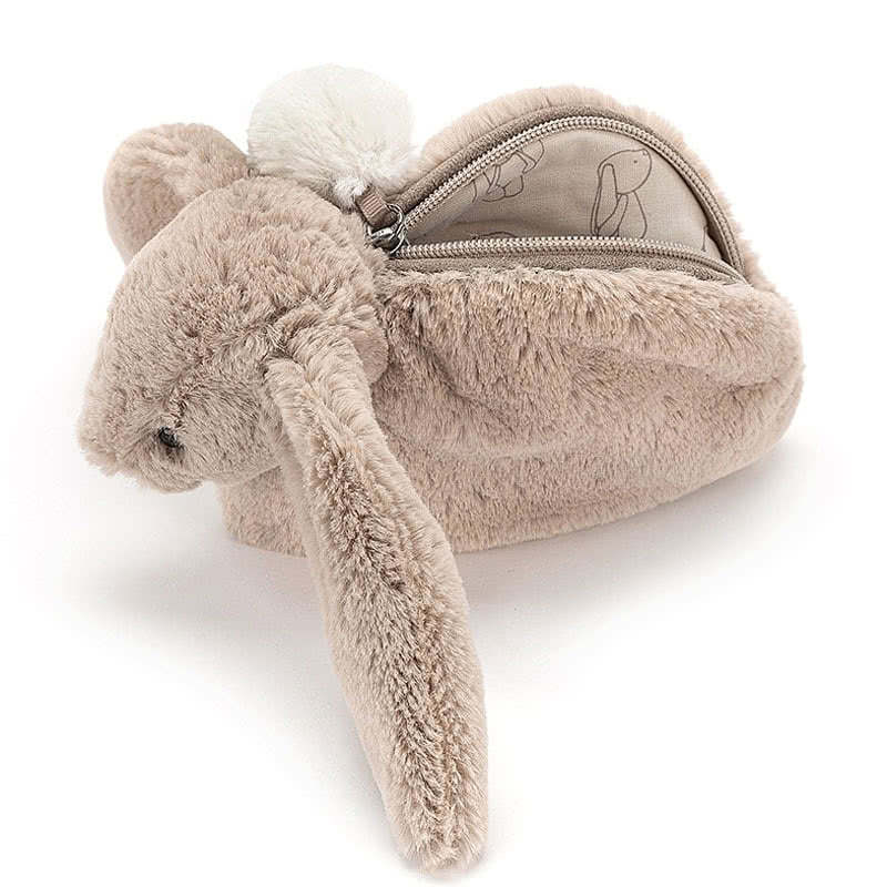 Bashful Beige Bunny Pouch