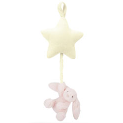Bashful Pink Bunny Star Musical Pull