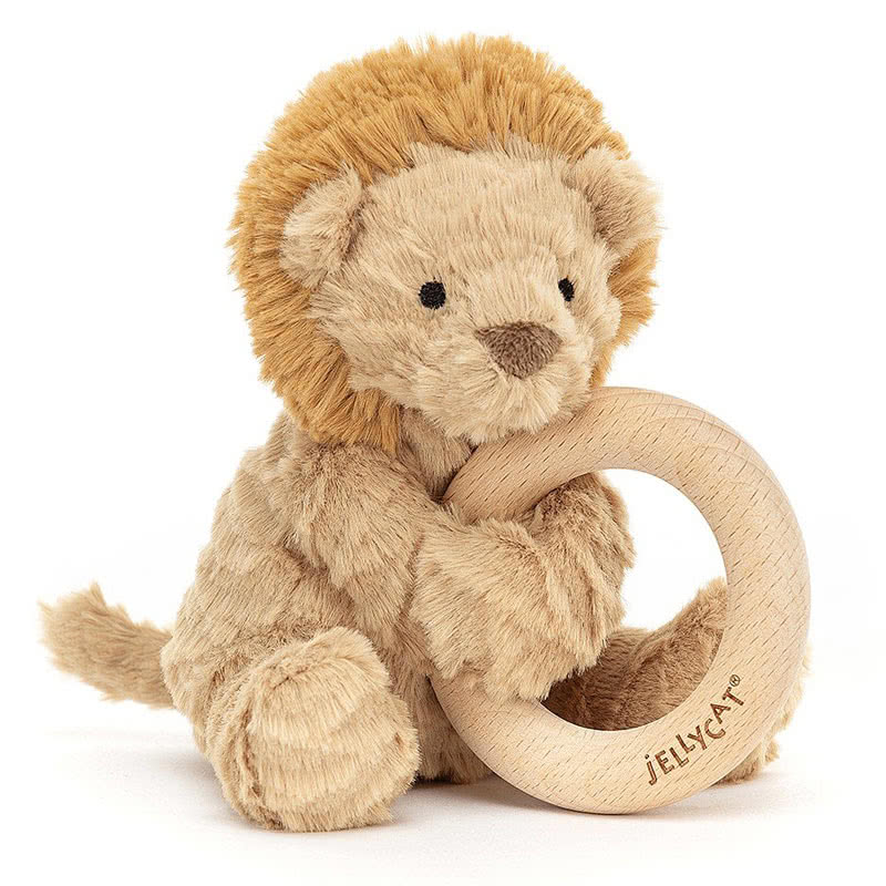 JellycatFuddlewuddle Lion Wooden Ring Toy
