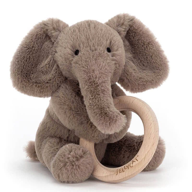 Shooshu Elephant Wooden Ring Toy