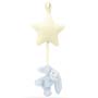 Bashful Blue Bunny Star Musical Pull - Old