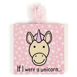 Jellycat If I were a Unicorn Board Book featuring unicorns, princess & magic garden.